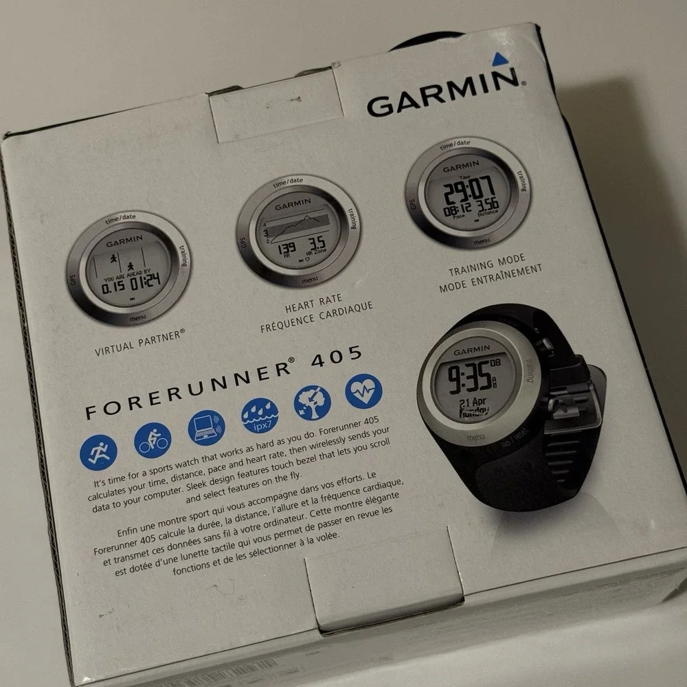 Garmin Forerunner  405  GPS Watch with Heart Rate Monitor OPEN BOX *BAND BROKEN